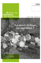 BULLETIN DE LITTERATURE ECCLESIASTIQUE N 476 - OCTOBRE - DECEMBRE 2018 - XXX - NC