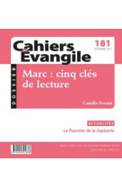 CAHIERS EVANGILE CE-181 MARC CINQ CLES DE LECTURE - XXX - NC