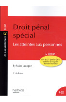 DROIT PENAL SPECIAL - JACOPIN SYLVAIN - HACHETTE