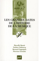 LES GRANDES DATES DE L-HISTOIRE DE LA MUSIQUE (6ED) QSJ 1333 - BENOIT MARCELLE / DU - PUF