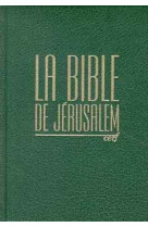 BIBLE DE JERUSALEM COMPACTE SKIVERTEX VERT -  EBAF - CERF