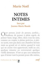 NOTES INTIMES DES MARIE NOEL - Noel Marie - CERF