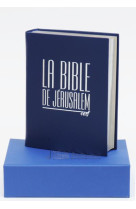 BIBLE DE JERUSALEM MAJOR CUIR BLEU SOUS COFFRET TRANCHE ARGENT - ECOLE BIBLIQUE ARCHE - CERF