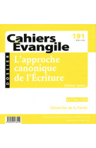 CAHIER EVANGILE NUMERO 191 -  Collectif - CERF