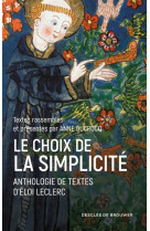 CHOIX DE LA SIMPLICITE - LECLERC ELOI - Desclée De Brouwer