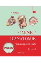 CARNET D ANATOMIE T3 THORAX ABDOMEN PELVIS 3ED - Pierre Kamina - MALOINE