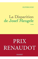 DISPARITION DE JOSEF MENGELE - GUEZ OLIVIER - GRASSET