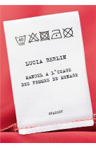 MANUEL A L-USAGE DES FEMMES DE MENAGE - BERLIN LUCIA - Grasset