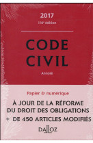 CODE CIVIL 2017 - 116E ED. - HENRY/ANCEL/VENANDET - Dalloz