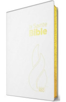 BIBLE SEGOND NEG COMPACTE - : COUVERTURE SOUPLE VIVELLA BLANCHE, TRANCHES OR - SEGOND NEG 1979 - MAISON BIBLE