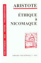 ETHIQUE A NICOMAQUE - ARISTOTE - VRIN