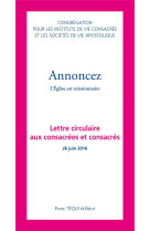 ANNONCEZ - CONGREGATION POUR LE - TEQUI