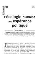 DISCOURS N*10 - L-ECOLOGIE HUMAINE UNE ESPERANCE POLITIQUE - CYRIL DOUILLET - TEQUI