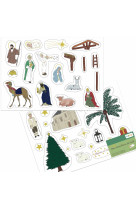 MES AUTOCOLLANTS DE NOEL - 2 PLANCHES DE 21X14.8 CM -   - KATO