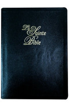 SAINTE BIBLE GROS CARACTERES, ONGLETS, TRANCHES OR, COUVERTURE CUIR NOIR - LOUIS SEGOND 1910 - BIBLI O