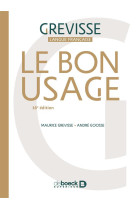 BON USAGE 16E EDITION - GREVISSE MAURICE - De Boeck supérieur