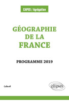 CAPES  -  AGREGATION  -  GEOGRAPHIE DE LA FRANCE  -  PROGRAMME 2019 (EDITION 2019) - COLLECTIF - ELLIPSES MARKET