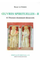 OEUVRES SPIRITUELLES D-ISAAC LE SYRIEN II -  Isaac le Syrien - BELLEFONTAINE59