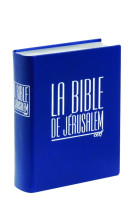 BIBLE DE JERUSALEM MAJOR CUIR BLEU SOUS COFFRET TRANCHES ARGENT -  Collectif - BIBLI O