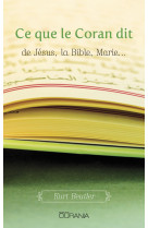 CE QUE LE CORAN DIT - DE JESUS, LA BIBLE, MARIE - Kurt Beutler - OURANIA