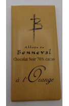 Chocolat noir 70 % de cacao a l orange, tablette de 100 g