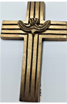 Croix bronze avec colombe / 10.5cm
