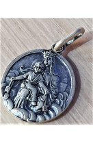 Medaille scapulaire 15 mm vieil argent