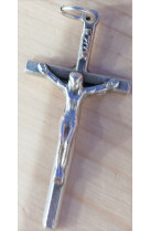 Croix argentee christ 3.8 cms