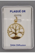 Medaille arbre de vie plaquee or  1.9 cm