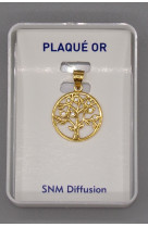 Medaille plaque or arbre de vie  1.5 cm