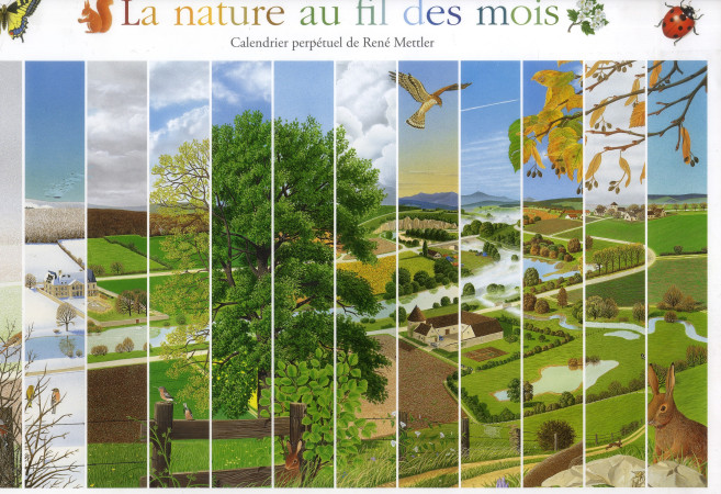 CALENDRIER NATURE AU FIL DES MOIS - METTLER RENE - GALLIMARD JEUNE