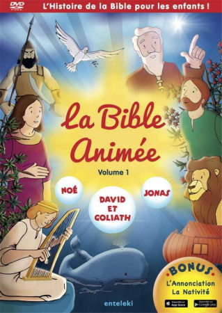 BIBLE ANIMEE - VOLUME 1 - NOE - DAVID ET GOLIATH - JONAS - COLLECTIF - NC