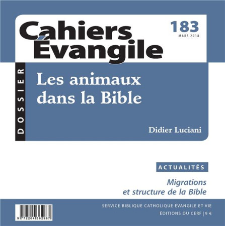 CAHIERS D-EVANGILE 183 - XXX - NC