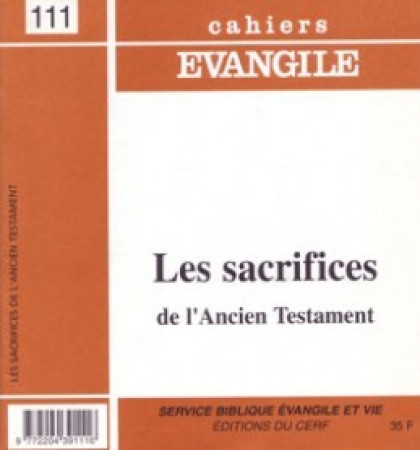 SACRIFICES ANCIEN TESTAMENT CE111 - Alfred Marx - CERF