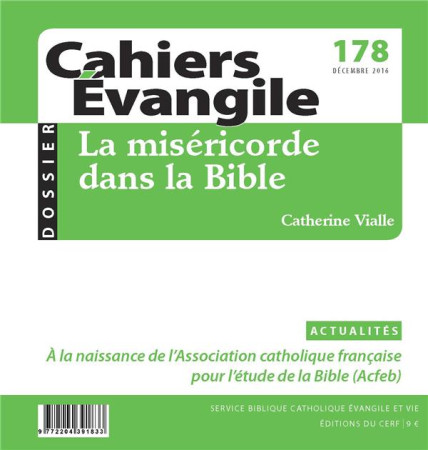 LA MISERICORDE DANS LA BIBCE-178 - COLLECTIF - Cerf