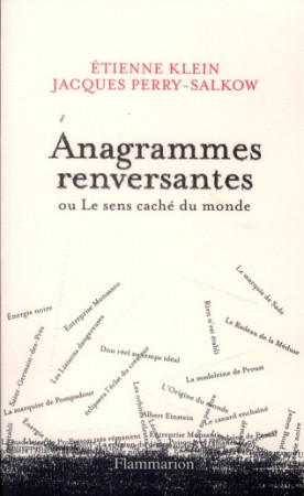 ANAGRAMMES RENVERSANTES - KLEIN/PERRY-SALKOW - FLAMMARION