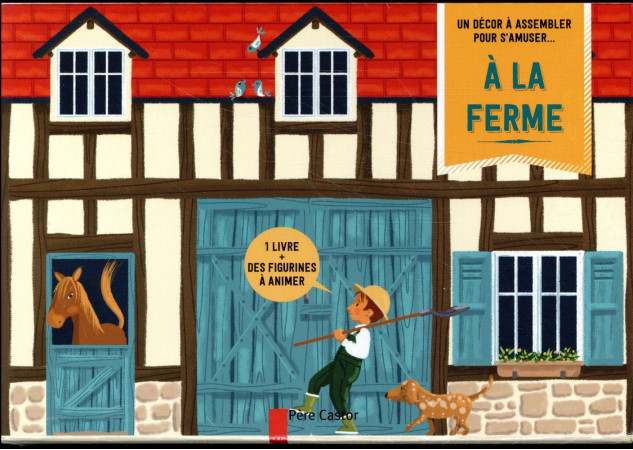 A LA FERME (MON COFFRET A MONTER + LIVRE) - BRUNELET - Père Castor-Flammarion