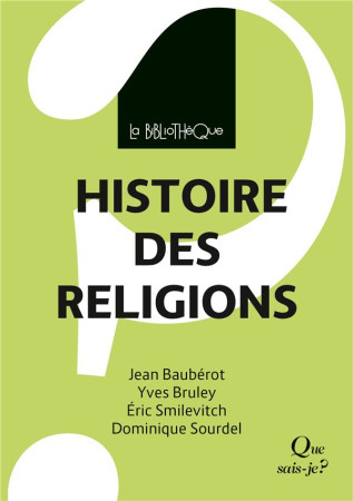 HISTOIRE DES RELIGIONS - COLLECTIF - PUF