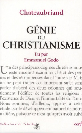 GENIE DU CHRISTIANISME CHATEAUBRIAND - GODO EMMANUEL - CERF