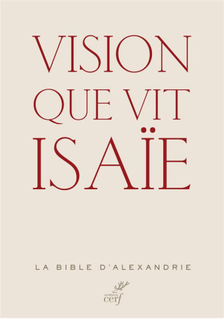 VISION QUE VIT ISAIE - LE BOULLUEC A - Cerf