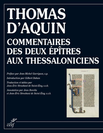 COMMENTAIRE DES DEUX EPITRES AUX THESSALONI CIENS -  Thomas d'Aquin - CERF