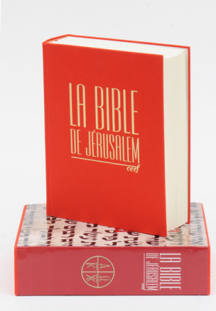 BIBLE DE JERUSALEM MAJOR TOILE ROUGE SOUS COFFRET -  EBAF - CERF