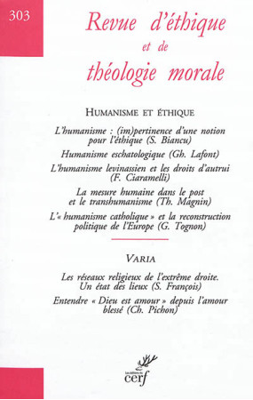 REVUE D-ETHIQUE ET DE THEOLOGIE MORALE NUMERO 303 / AOUT 2019 - COLLECTIF - NC