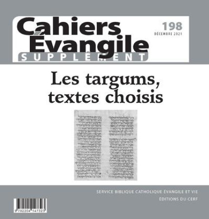 CAHIER EVANGILE 198 SUPPLEMENT - COLLECTIF - NC