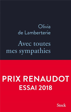 AVEC TOUTES MES SYMPATHIES - DE LAMBERTERIE OLIVI - STOCK