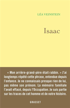 ISAAC - VEINSTEIN LEA - GRASSET