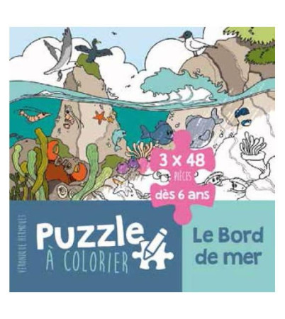 PUZZLE A COLORIER - LE BORD DE MER - HERMOUET VERONIQUE - Geste