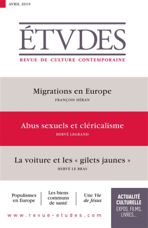 ETUDES NO 4259 / AVRIL 2019 - XXX - NC