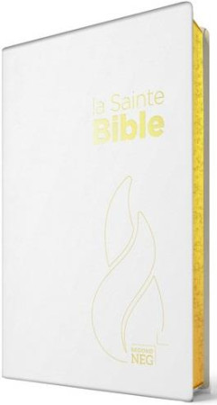 BIBLE SEGOND NEG COMPACTE - : COUVERTURE SOUPLE VIVELLA BLANCHE, TRANCHES OR - SEGOND NEG 1979 - MAISON BIBLE