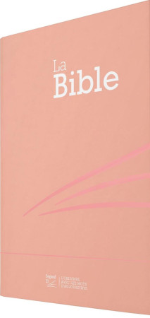 BIBLE SEGOND 21 COMPACTE - COUVERTURE RIGIDE SKIVERTEX ROSE GUIMAUVE - SEGOND 21 - MAISON BIBLE